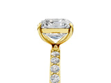 Yellow gold Asscher Diamond Pavé Band with Six-Prong Setting_28