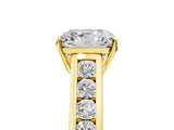 Yellow gold Asscher Solitaire Channel-Set Diamond Engagement Ring with Four-Prong Setting_37