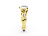 Yellow gold Asscher Solitaire Channel-Set Split Shank Ring with Tension Prong Setting_14