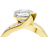 Yellow gold Asscher Solitaire Channel-Set Split Shank Ring with Tension Prong Setting_16
