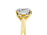 Yellow gold Asscher Solitaire Diamond Ring with Four-Prong Setting and Classic Band_27