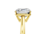 Yellow gold Asscher Solitaire Diamond Ring with Split Shank and Four-Prong Setting_42