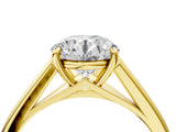 Yellow gold Asscher Solitaire Engagement Ring with Four-Prong Setting and Classic Band 4