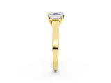 Yellow gold Asscher Solitaire Engagement Ring with Four-Prong Setting and Tapered Band_24