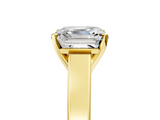 Yellow gold Asscher Solitaire Engagement Ring with Four-Prong Setting and Tapered Band_27