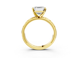 Yellow gold Asscher Solitaire Engagement Ring with Scrollwork Band and Four-Prong Setting_26