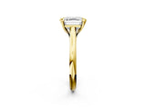 Yellow gold Asscher Solitaire Engagement Ring with Six-Prong Setting and Classic Band 3