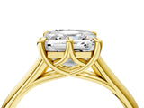 Yellow gold Asscher Solitaire Engagement Ring with Six-Prong Setting and Classic Band 5