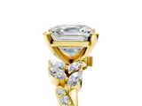 Yellow gold Asscher Solitaire Marquise Twist Band with Six-Prong Setting_12