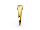 Yellow gold Asscher Solitaire Tension Set Diamond Ring_56