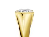 Yellow gold Asscher Solitaire Tension Set Diamond Ring_59