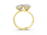 Yellow gold Asscher and Emerald Cut Toi Moi Ring with Prong Setting_68