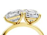 Yellow gold Asscher and Emerald Cut Toi Moi Ring with Prong Setting_69