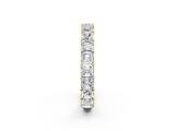 Yellow gold Asscher cut diamond Eternity Band with Shared Prong Setting_19