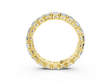 Yellow gold Asscher cut diamond Eternity Band with Shared Prong Setting_20