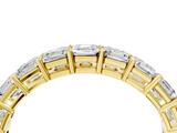 Yellow gold Asscher cut diamond Eternity Band with Shared Prong Setting_21