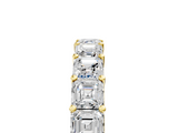 Yellow gold Asscher cut diamond Eternity Band with Shared Prong Setting_22
