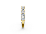 Yellow gold Asscher cut diamond Half Eternity Band with Shared Prong Setting_15