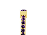 Yellow gold Baguette Amethyst Pavé Band with Bar Setting_11