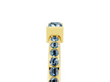 Yellow gold Baguette Aquamarine Pavé Band with Bar Setting_11