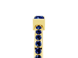 Yellow gold Baguette Blue Sapphire Pavé Band with Bar Setting_11