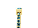 Yellow gold Baguette Blue Topaz Pavé Band with Bar Setting_11