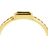Yellow gold Baguette Citrine Pavé Band with Bar Setting_10