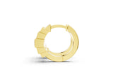 Yellow gold Baguette Cut Diamond Graduated Channel Set Hoop Earrings_1