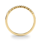 Yellow gold Baguette Diamond Bar Set White Gold Band with Shared Prong Setting 2