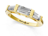 Yellow gold Baguette Diamond Channel Set White Gold Band_17
