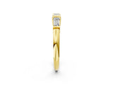 Yellow gold Baguette Diamond Channel Set White Gold Band_18