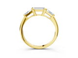 Yellow gold Baguette Diamond Channel Set White Gold Band_19
