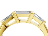 Yellow gold Baguette Diamond Channel Set White Gold Band_20