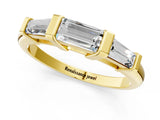 Yellow gold Baguette Diamond Channel Set White Gold Band_29