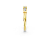 Yellow gold Baguette Diamond Channel Set White Gold Band_30