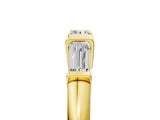 Yellow gold Baguette Diamond Channel Set White Gold Band_33