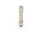 Yellow gold Baguette Diamond Full Eternity Ring with Prong Setting_18