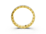 Yellow gold Baguette Diamond Full Eternity Ring with Prong Setting_19