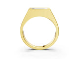 Yellow gold Baguette Diamond Geometric Solitaire Ring_3