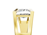 Yellow gold Baguette Diamond Geometric Solitaire Ring_5
