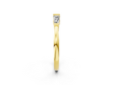 Yellow gold Baguette Diamond Open Band with Bar Prong Setting_40