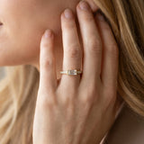 Yellow gold Baguette Diamond Pavé Band with Bar Setting_42