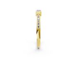 Yellow gold Baguette Diamond Pave Band with Bar Prong Setting_25