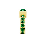 Yellow gold Baguette Emerald Pavé Band with Bar Setting_11