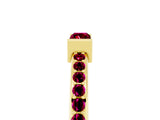 Yellow gold Baguette Garnet Pavé Band with Bar Setting_11