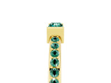 Yellow gold Baguette Green Sapphire Pavé Band with Bar Setting_11
