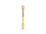 Yellow gold Baguette Moissanite Pavé Band with Bar Setting_8