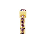 Yellow gold Baguette Morganite Pavé Band with Bar Setting_11
