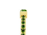 Yellow gold Baguette Peridot Pavé Band with Bar Setting_11