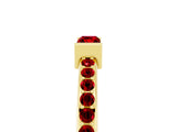 Yellow gold Baguette Ruby Pavé Band with Bar Setting_11